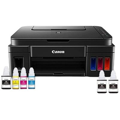 Canon PIXMA MegaTank G3000 All in One WiFi Inktank Colour Printer with 2 Additional Black Ink Bottles