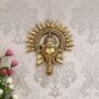 eCraftIndia Golden Metal Sun Decorative Ganesha Wall Hanging - Lord Ganesha Statue Wall Art- Decorative Showpiece for Wall Decor - Diwali Decoration Items for Home Decor- Gift for Diwali Housewarming