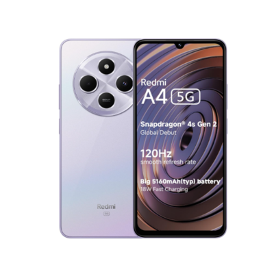 Redmi A4 5G (Sparkle Purple, 4GB RAM, 128GB Storage) | Global Debut SD 4s Gen 2 | Segment Largest 6.88in 120Hz | 50MP Dual Camera | 18W Fast Charging