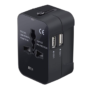 rts Universal Travel Adapter, International All in One Worldwide Travel Adapter and Wall Charger with USB Ports with Multi Type Power Outlet USB 2.1A,100-250 Voltage Travel Charger (Black)